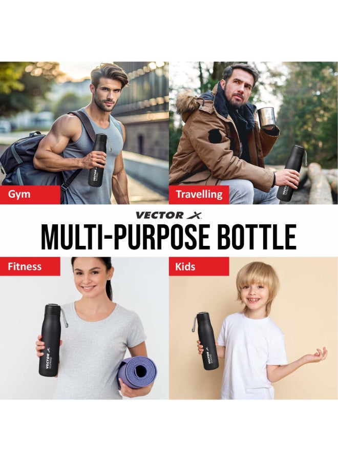 Vector X Stainless Steel Vacuum Insulated Sizzle Sip Bottle (Black, 750 ml) - Image 5